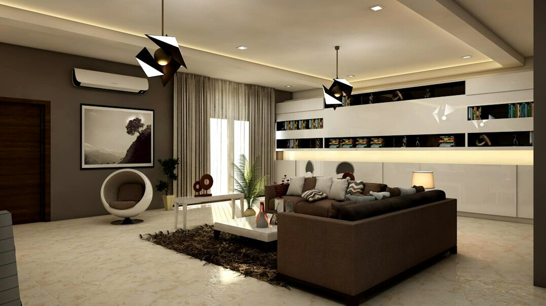 celebrity villa living room